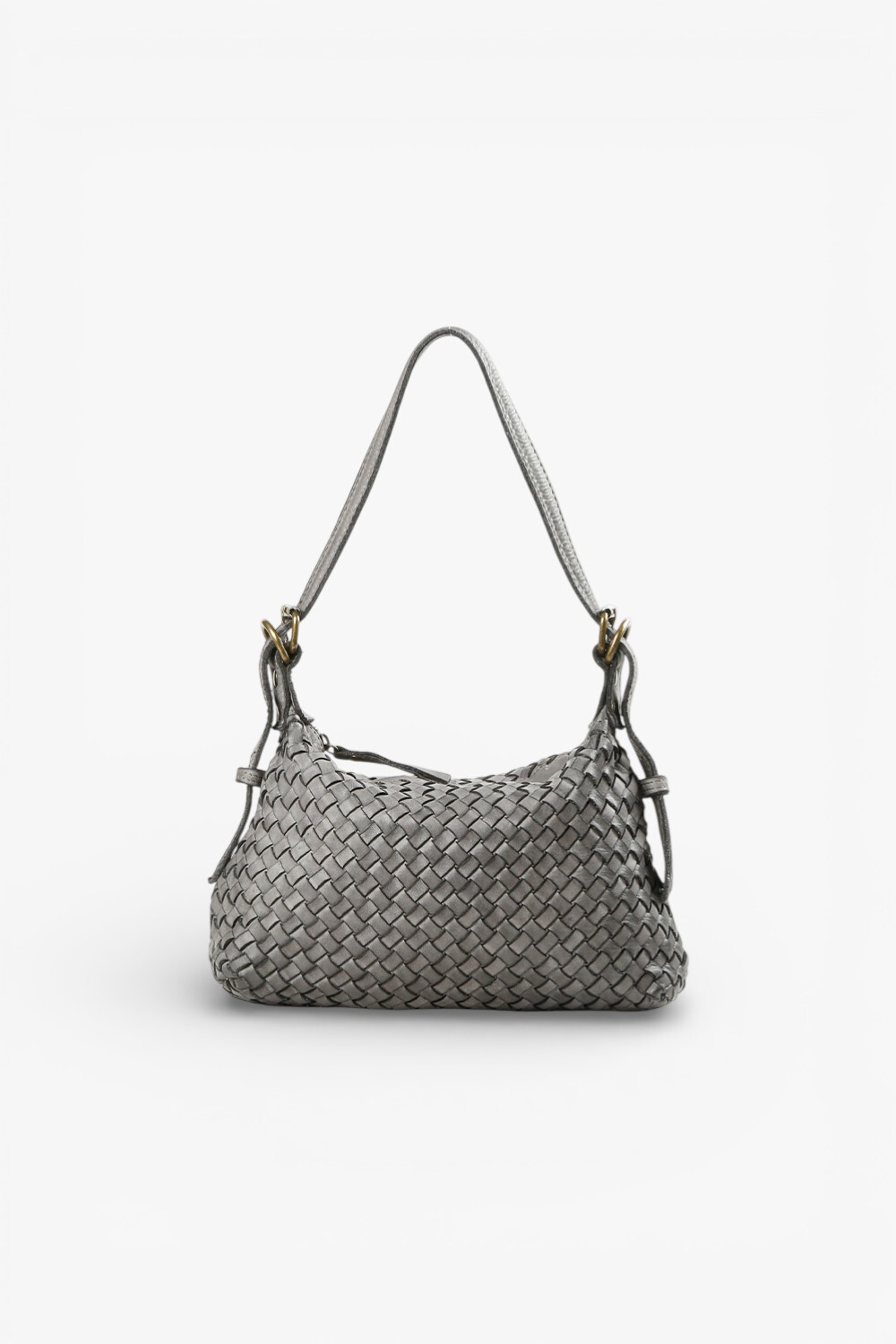 Guilia 編織付背帶小肩背包 深灰