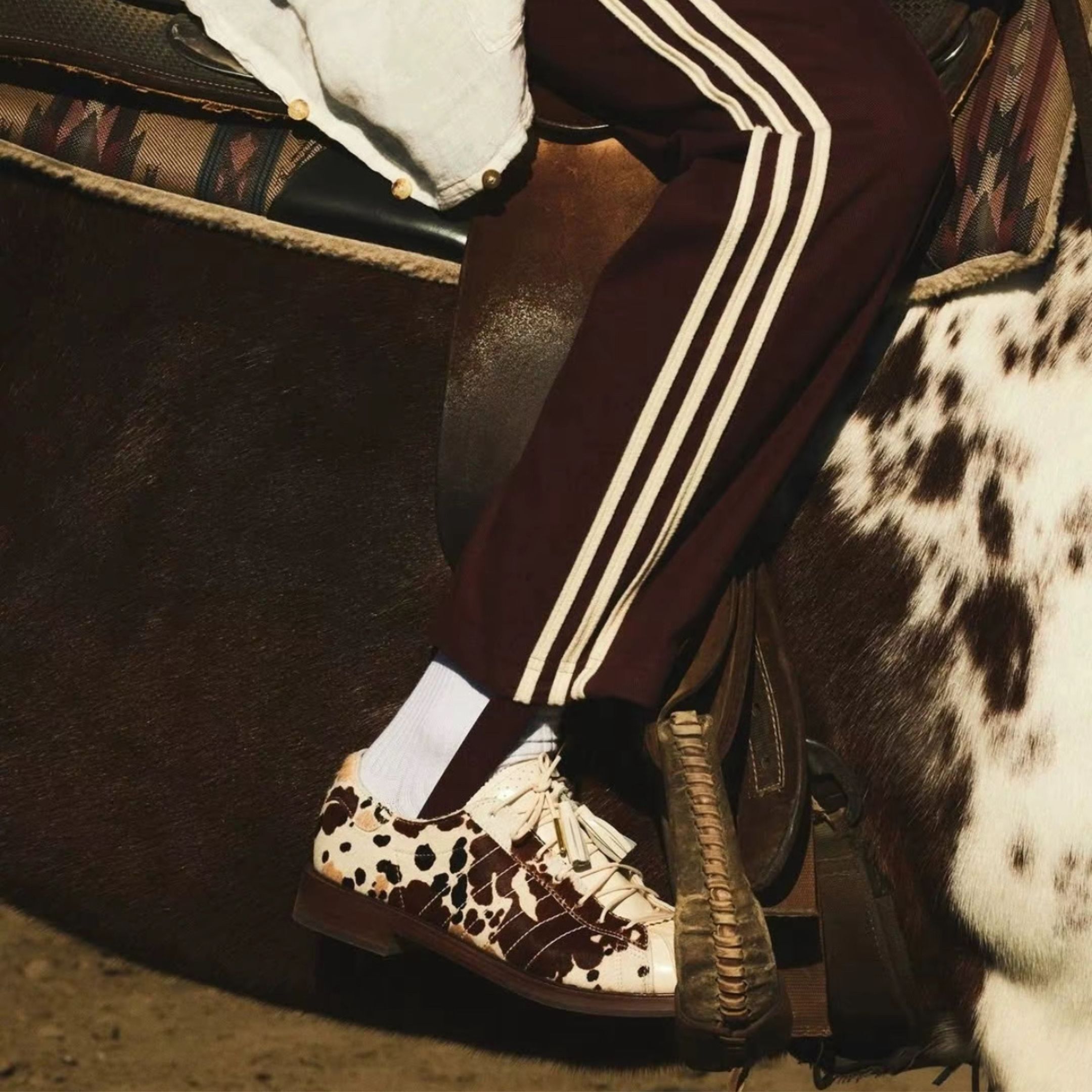 NICEDAY 代購 CLOT x adidas Superstar Dress 棕色 乳牛 馬 陳冠希 聯名 JS5024