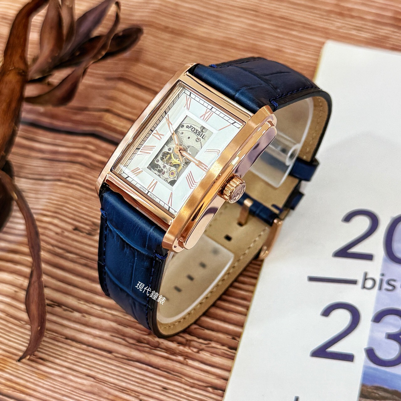 【FOSSIL】Carraway 月光輕語方形機械腕錶 ME3274 30mm 現代鐘錶