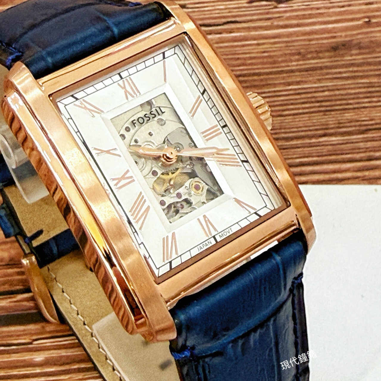 【FOSSIL】Carraway 月光輕語方形機械腕錶 ME3274 30mm 現代鐘錶