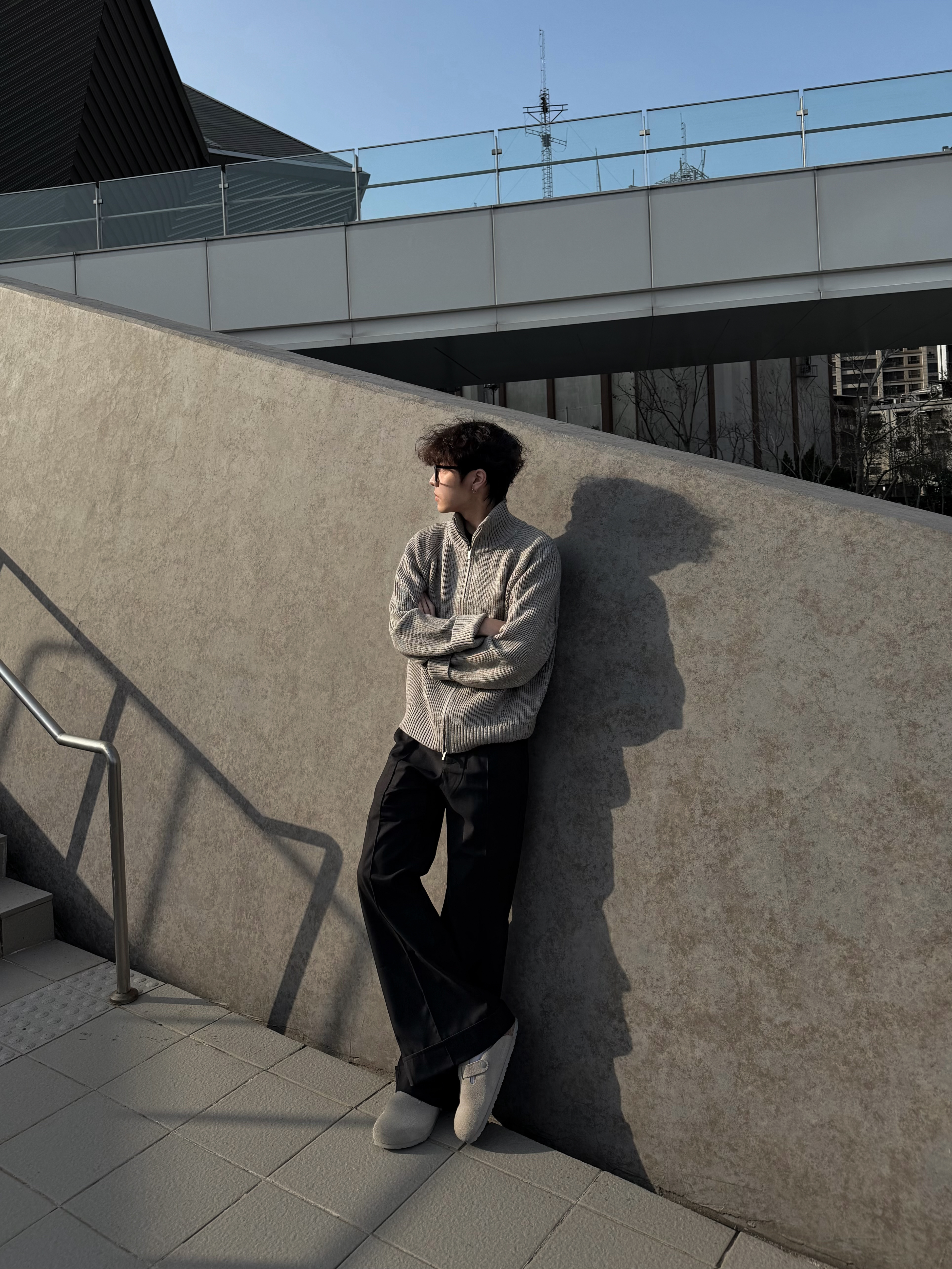 （售完不補）韓系厚磅老錢針織外套