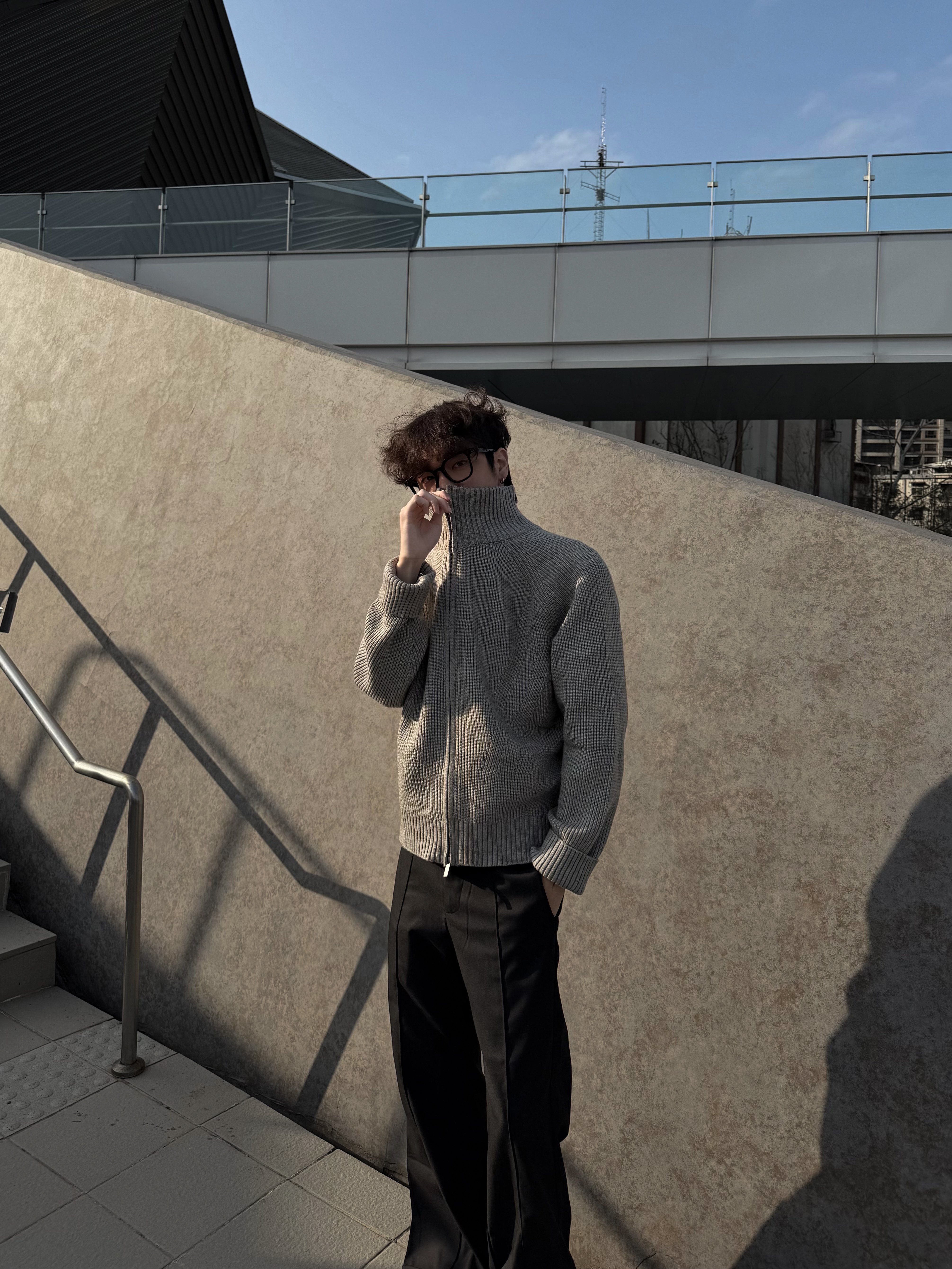 （售完不補）韓系厚磅老錢針織外套