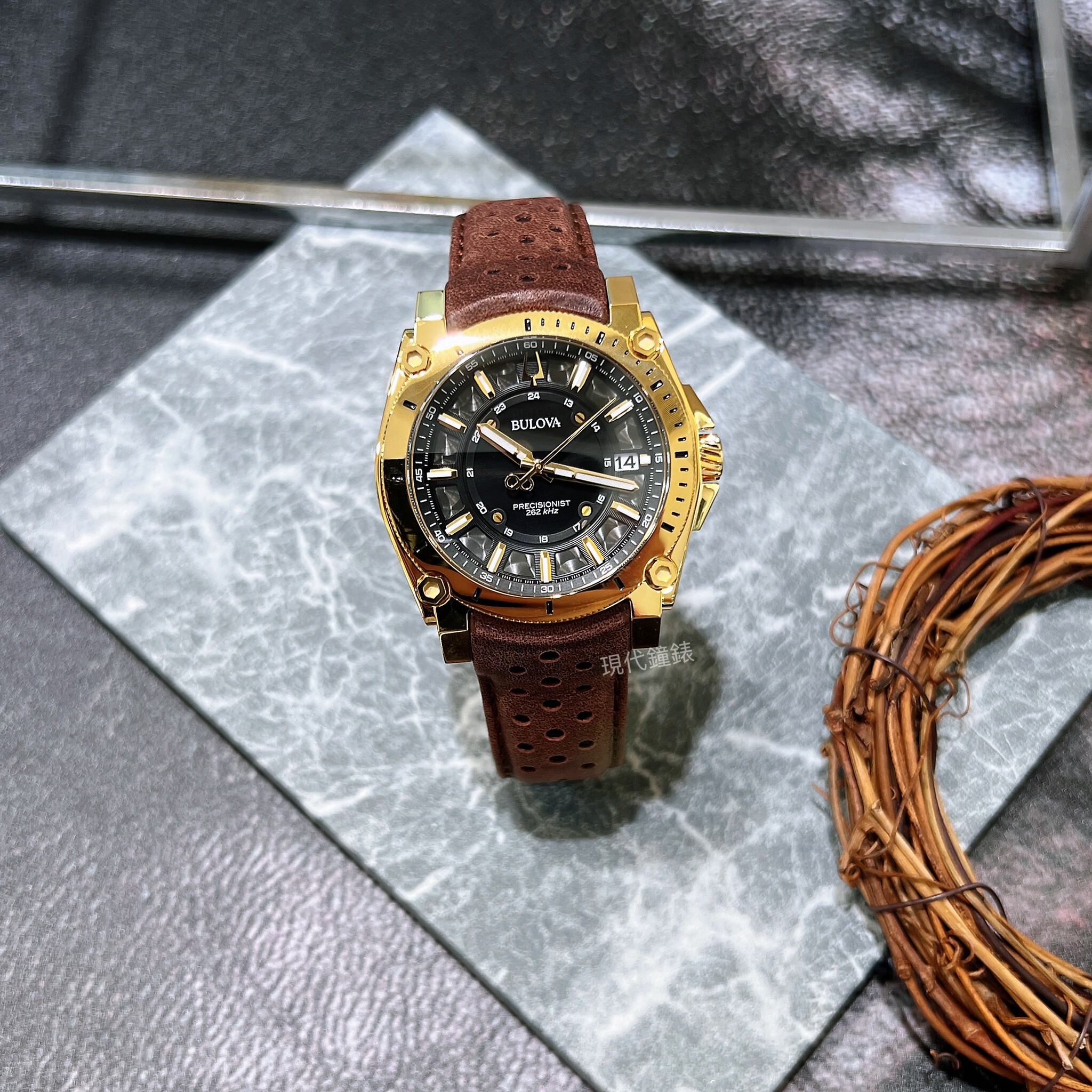 【BULOVA 寶路華】Precisionist系列 滑動式秒針腕錶97B216 40mm 現代鐘錶