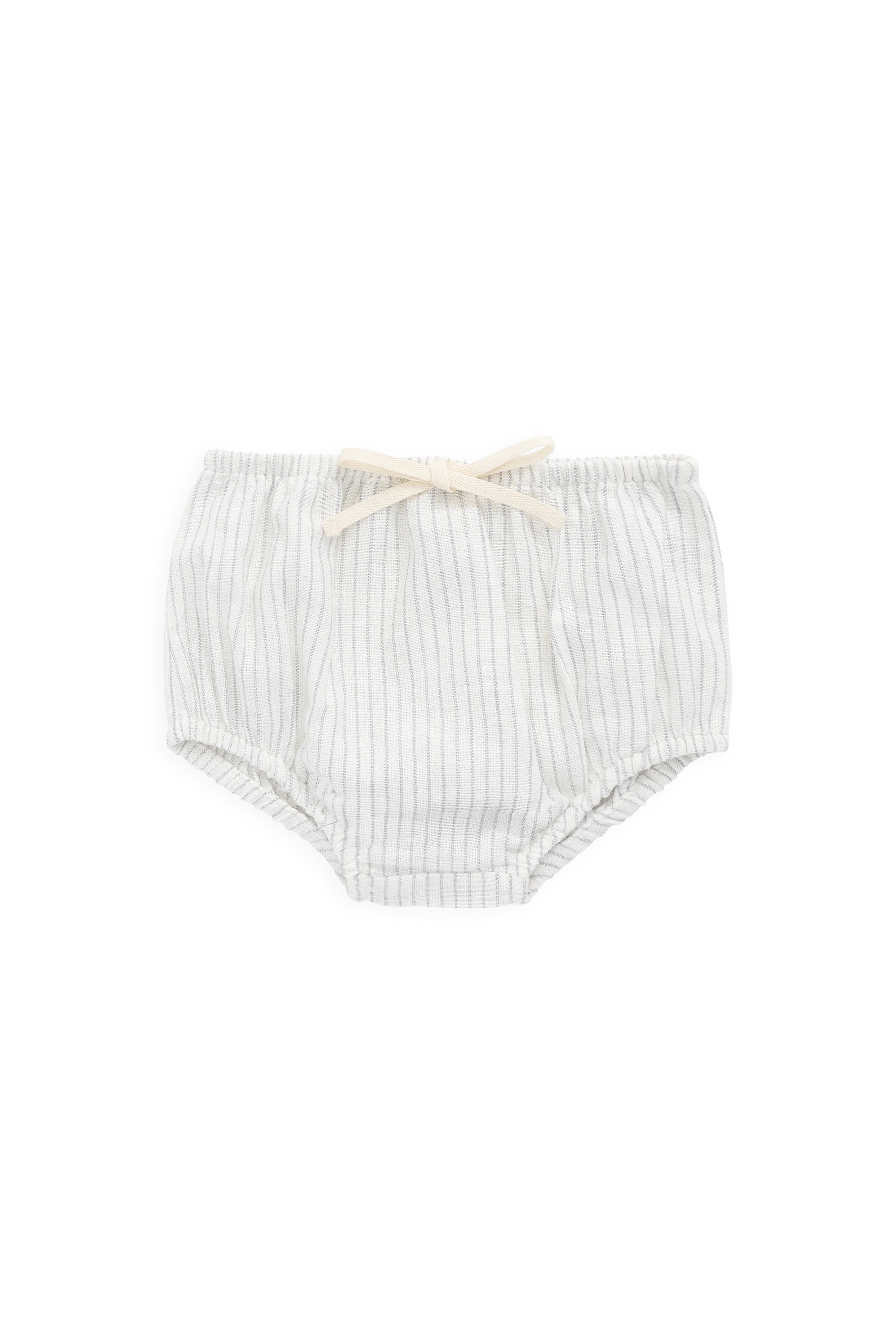 【預購】JAMIE KAY -Organic Cotton Gabriel Bloomer - Mini Pinstripe Parchment（Dawn）