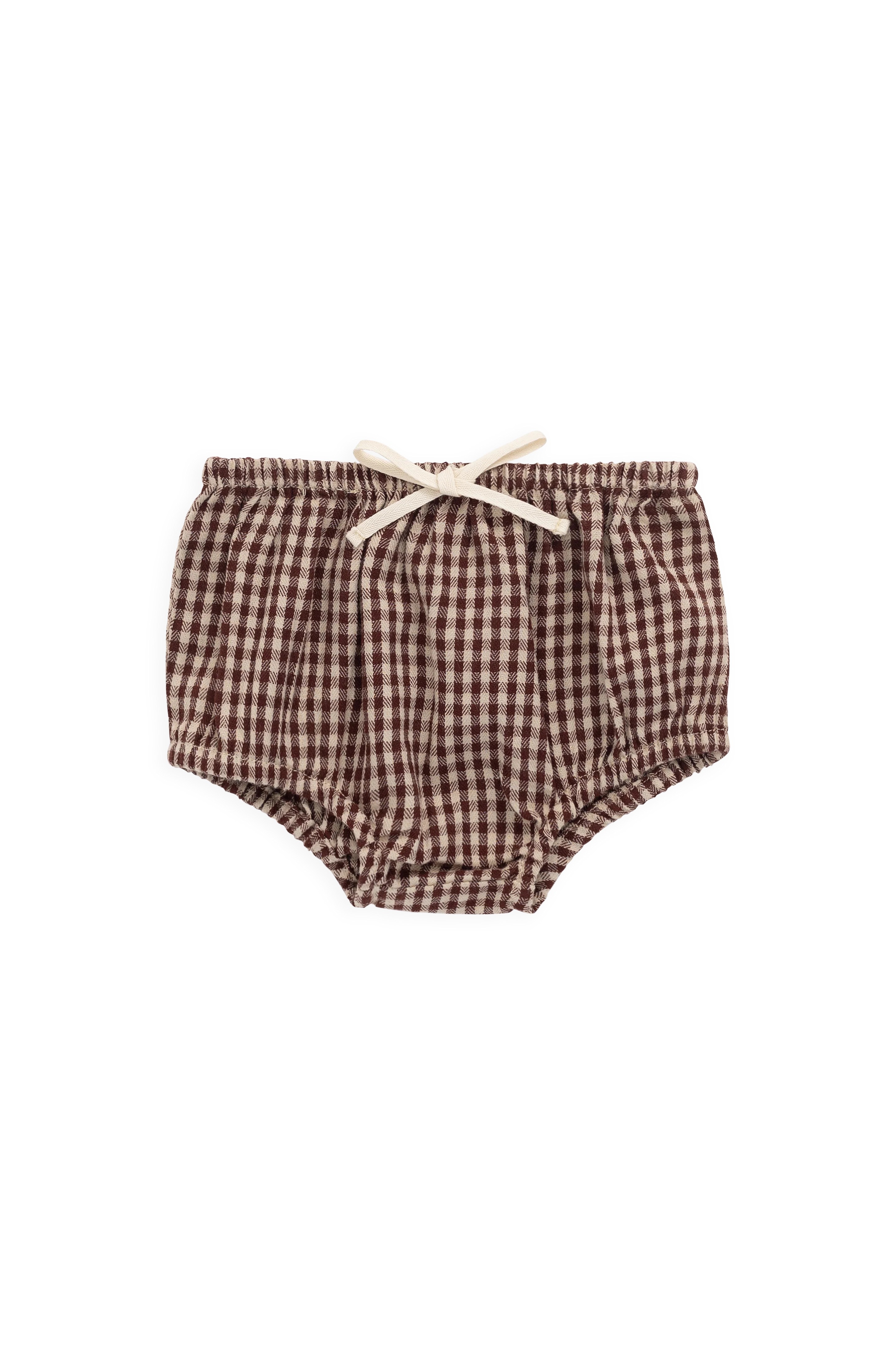 【預購】JAMIE KAY -Organic Cotton Gabriel Bloomer（Cinnamon Gingham）
