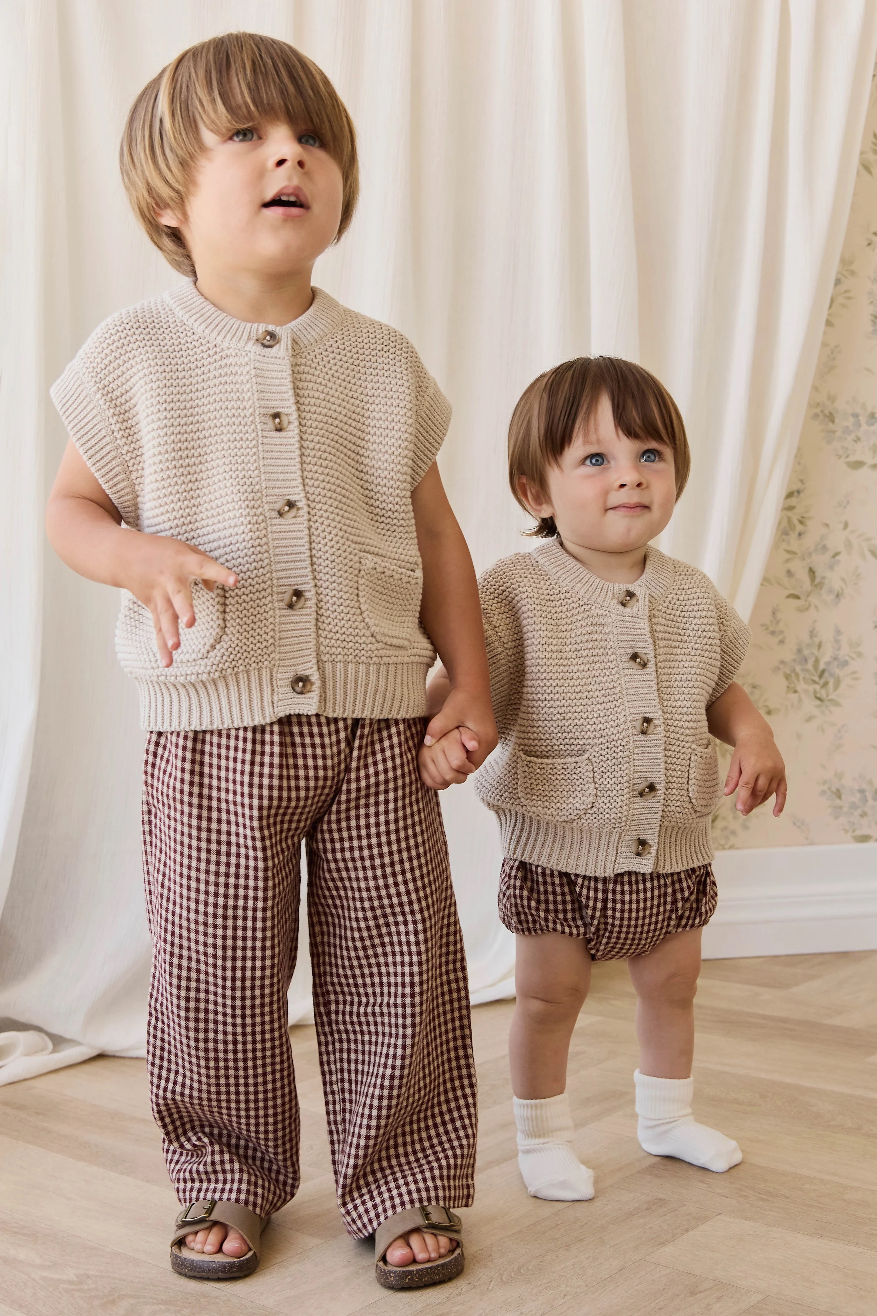 【預購】JAMIE KAY -Organic Cotton Gabriel Bloomer（Cinnamon Gingham）