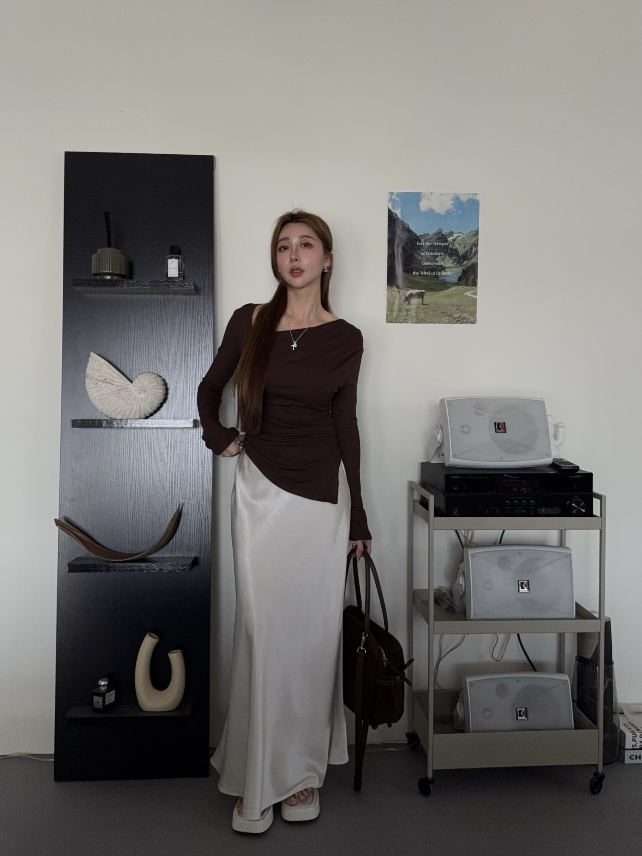 波紋絲光魚尾裙