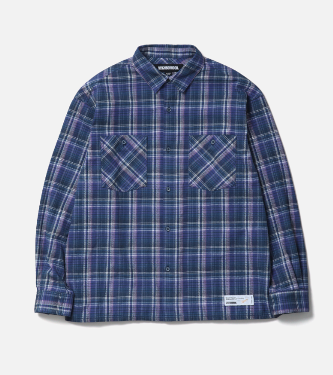 [現貨] NEIGHBORHOOD FW25 TARTAN CHECK SHIRT LS | PURPLE