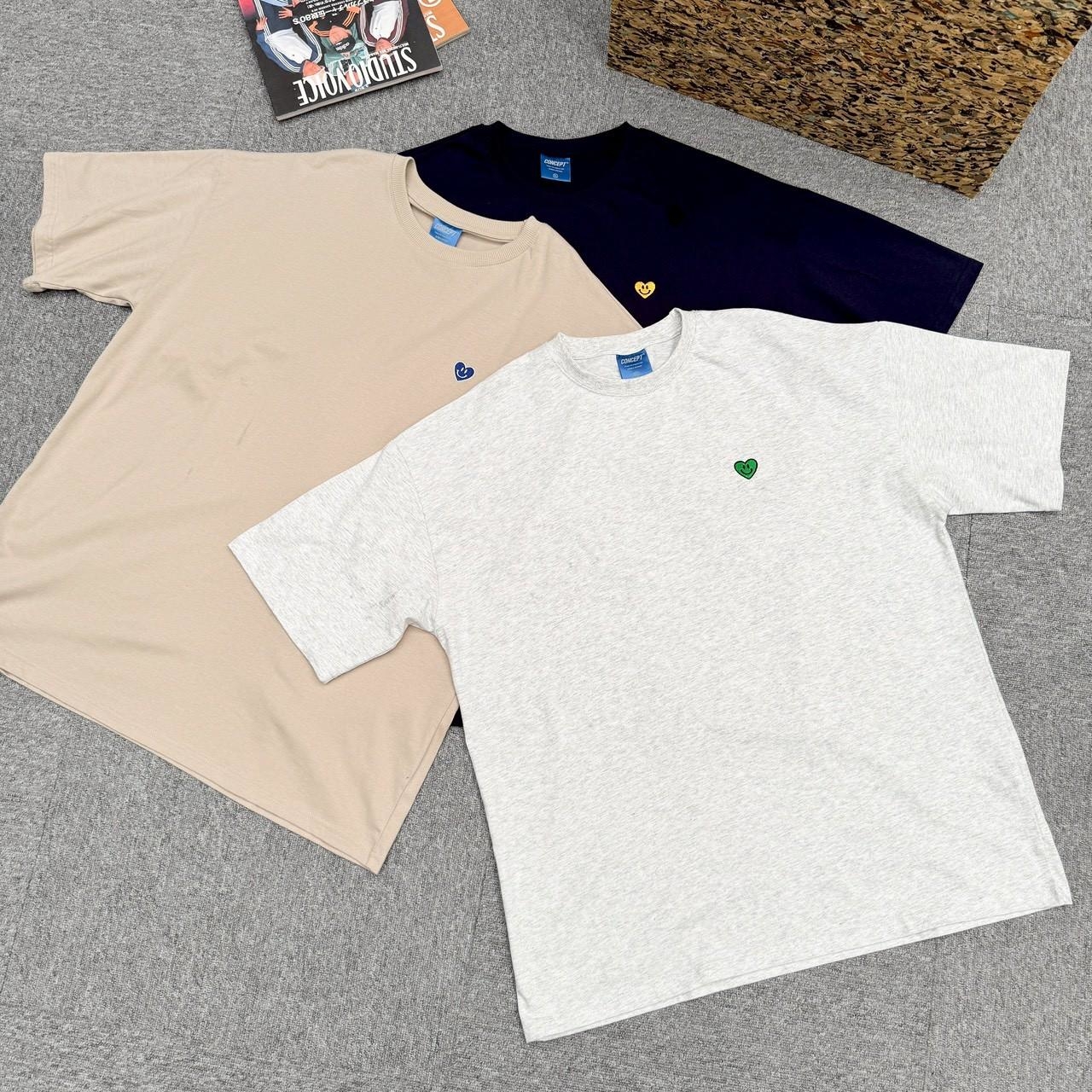 撞色小愛心刺繡短T 81133