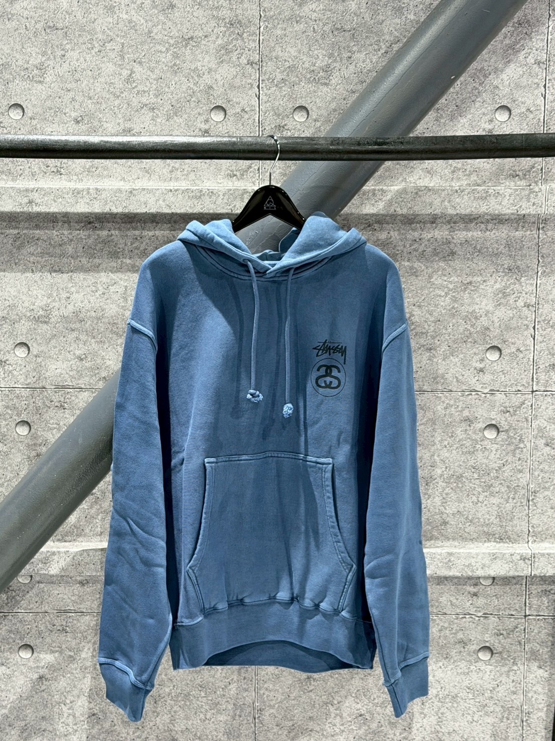 STUSSY 缺貨款 石墨藍雙S Logo 帽T