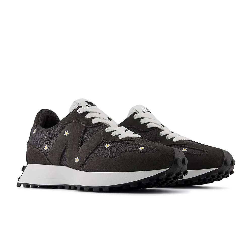 W New Balance 327 黑白小花 刺繡 復古 拼接 休閒鞋 運動鞋 女鞋 WS327DCB