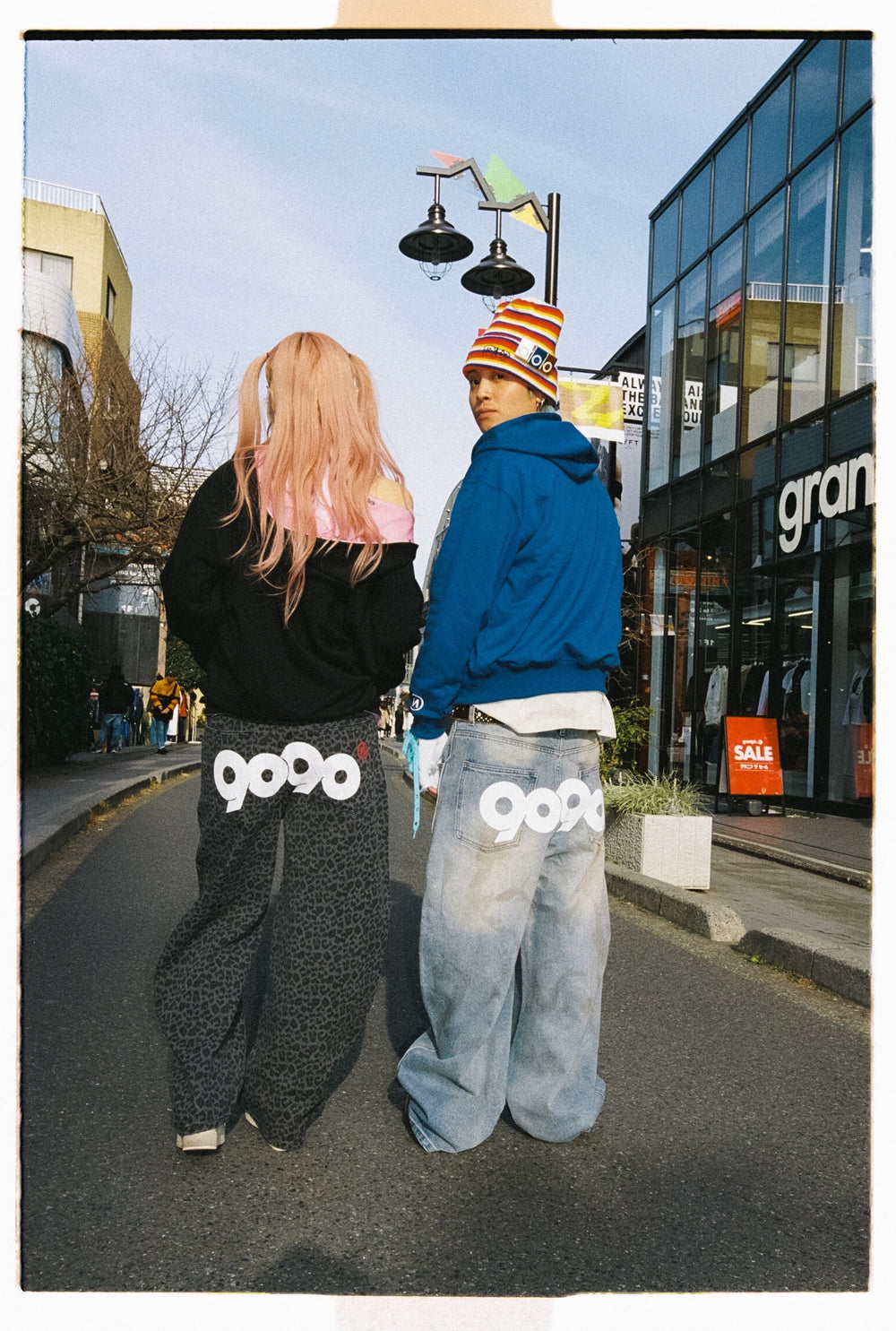 2026SS 9090 OG Logo 手繪 9090 彎刀 寬版 牛仔褲 現貨 NN2205