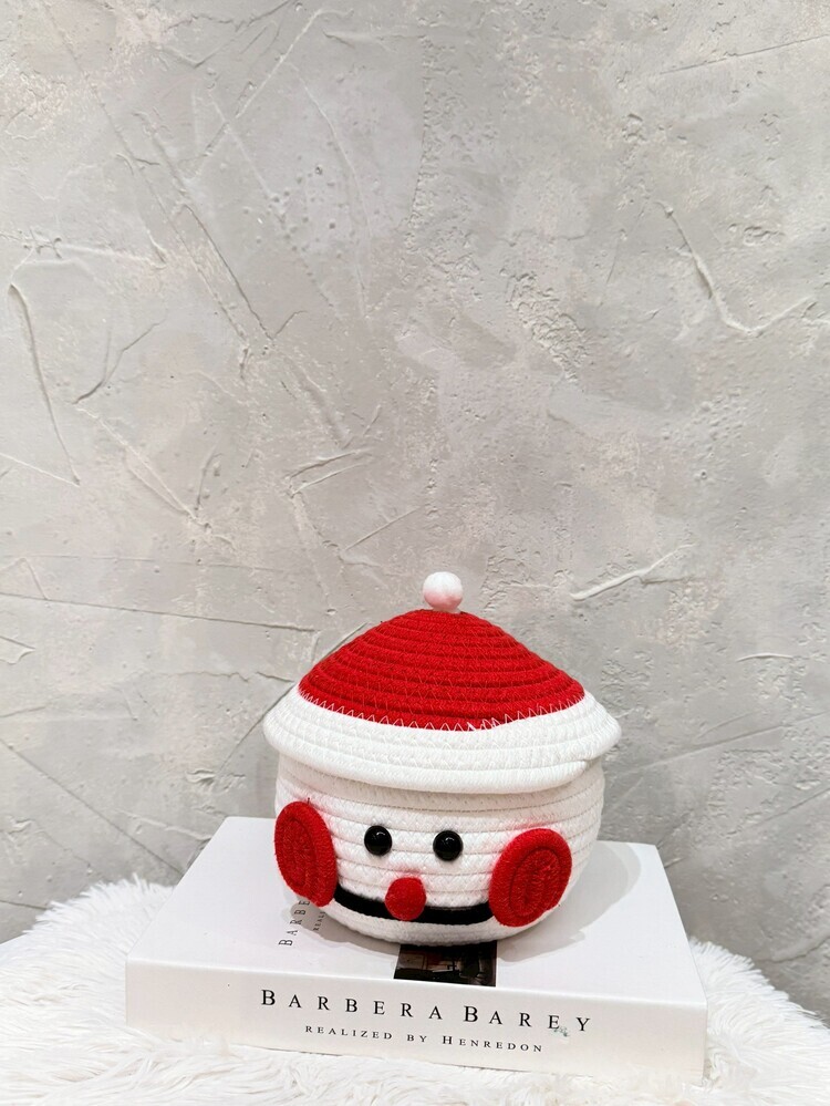 小雪人置物籃(附蓋)『約16*10cm』