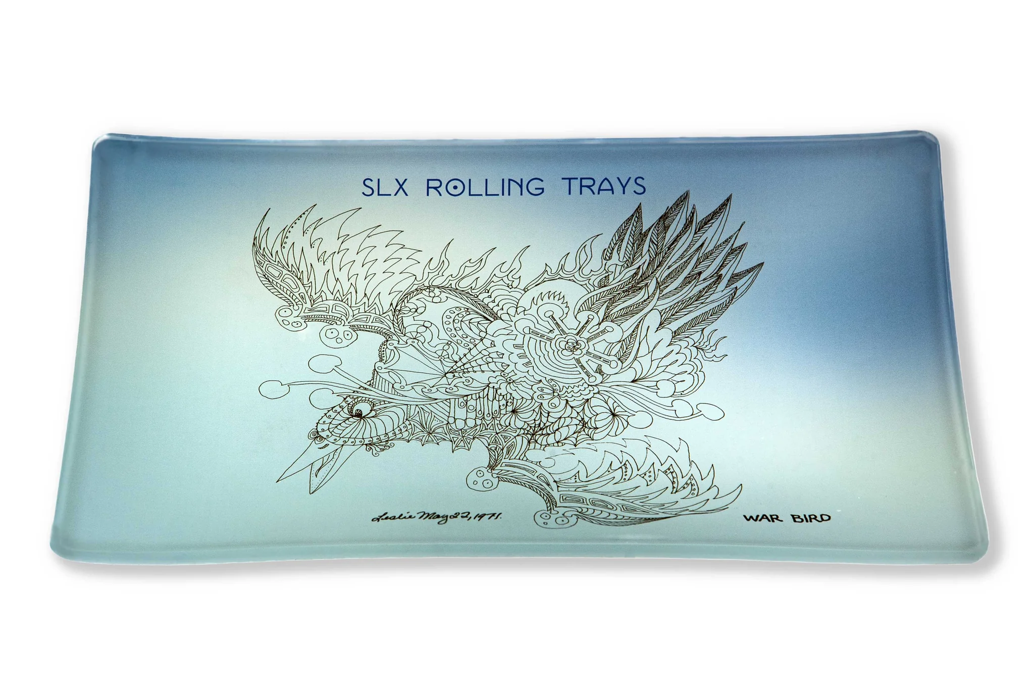 🇺🇸SLX -  War bird Shatter Proof Borosilicate Glass Rolling Trays 防摔玻璃盤（L）