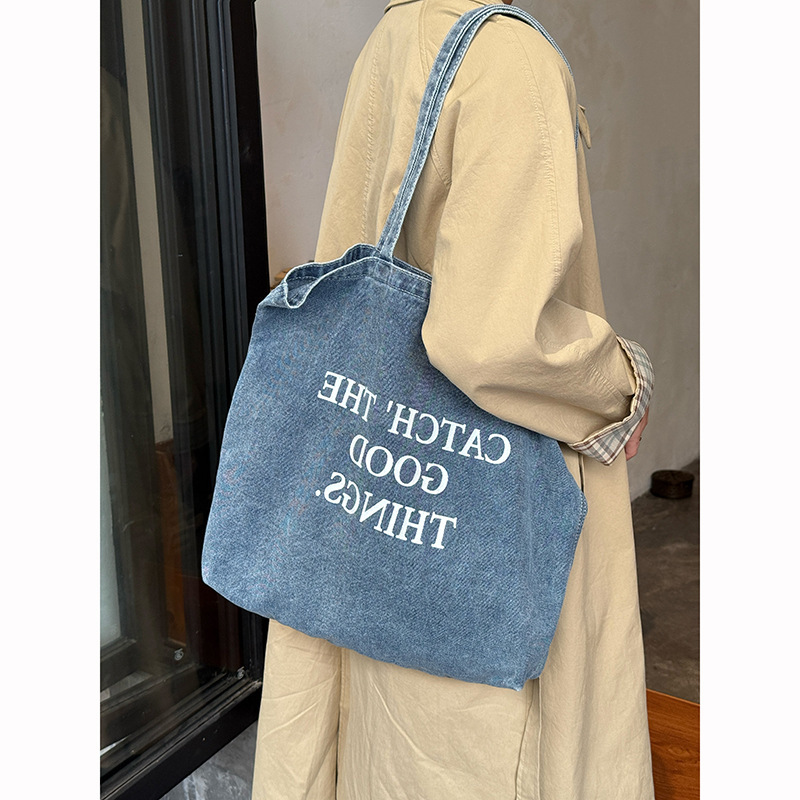 《6572》字母牛仔帆布袋