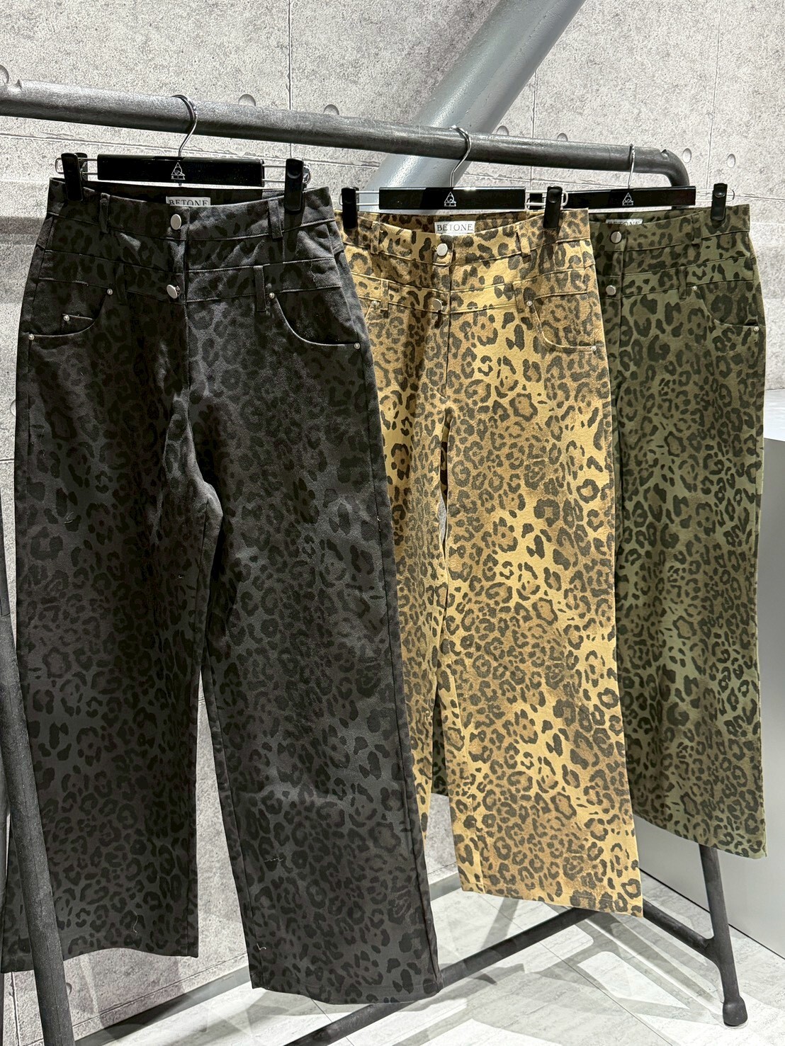 韓國 雙褲頭豹紋褲 女款 三色