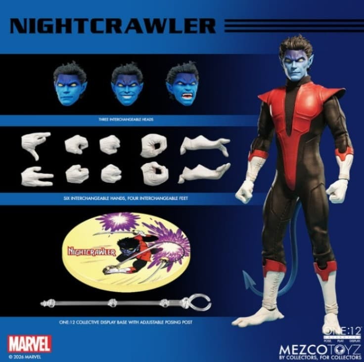 預購26/10 MEZCO 代理版 可動 One:12 Collective 漫威 藍魔鬼 約15.6cm