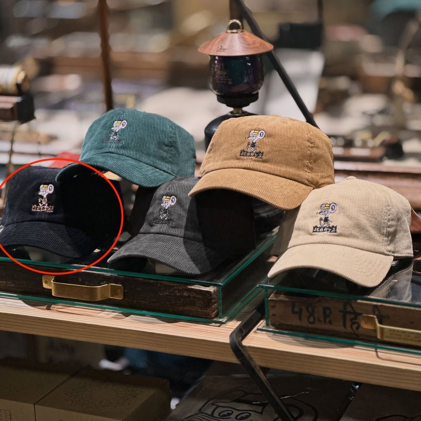 日本JERRY'S NEZUMI 燈芯絨刺繡棒球帽