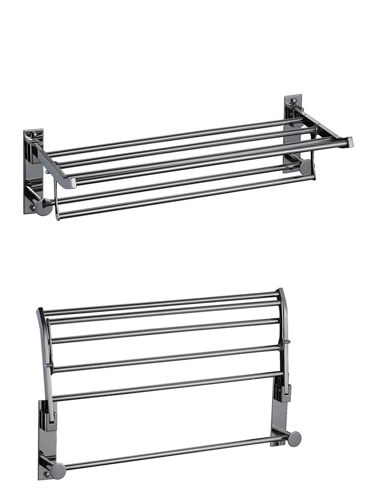 J1BT-3316不銹鋼折疊雙層置衣架