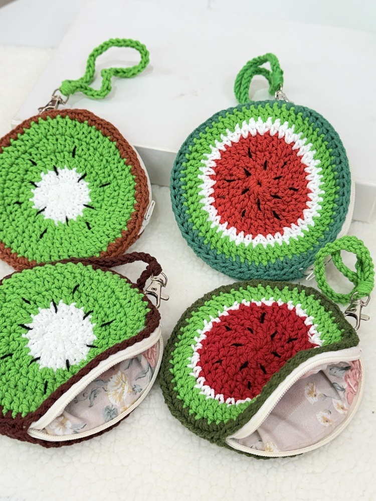 水果切片手拿零錢包(車邊顏色隨機)