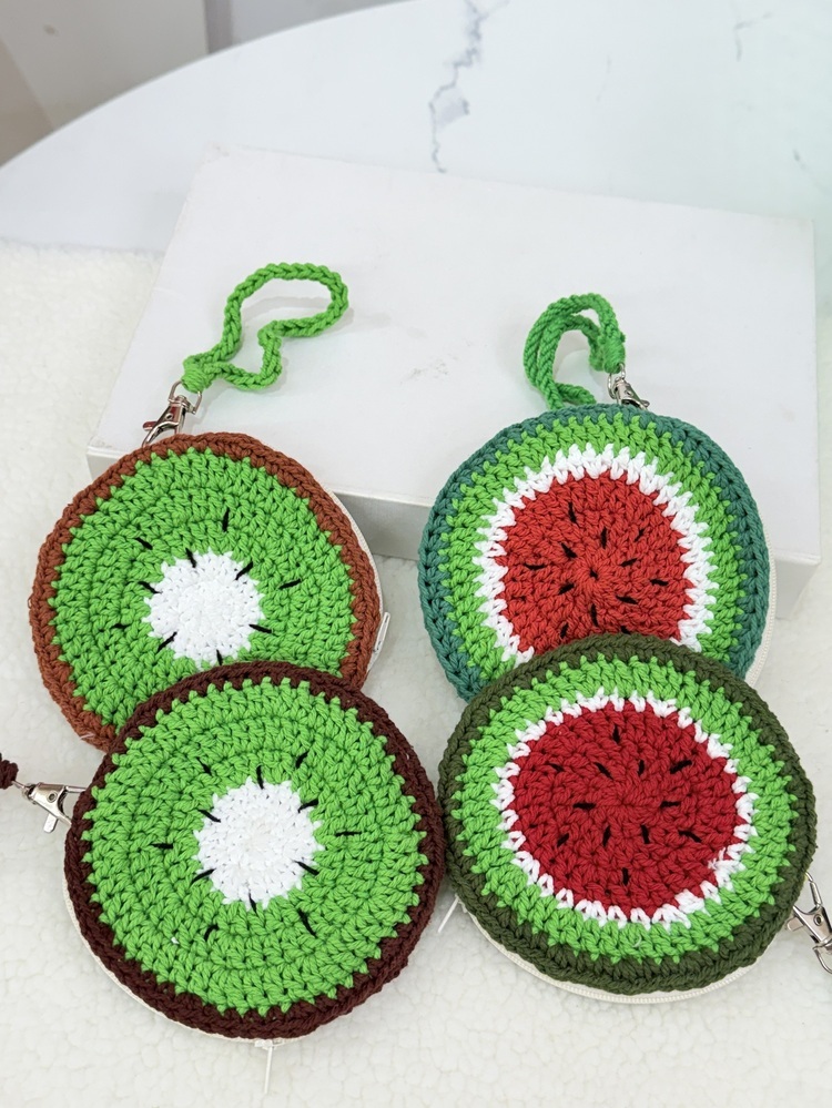 水果切片手拿零錢包(車邊顏色隨機)