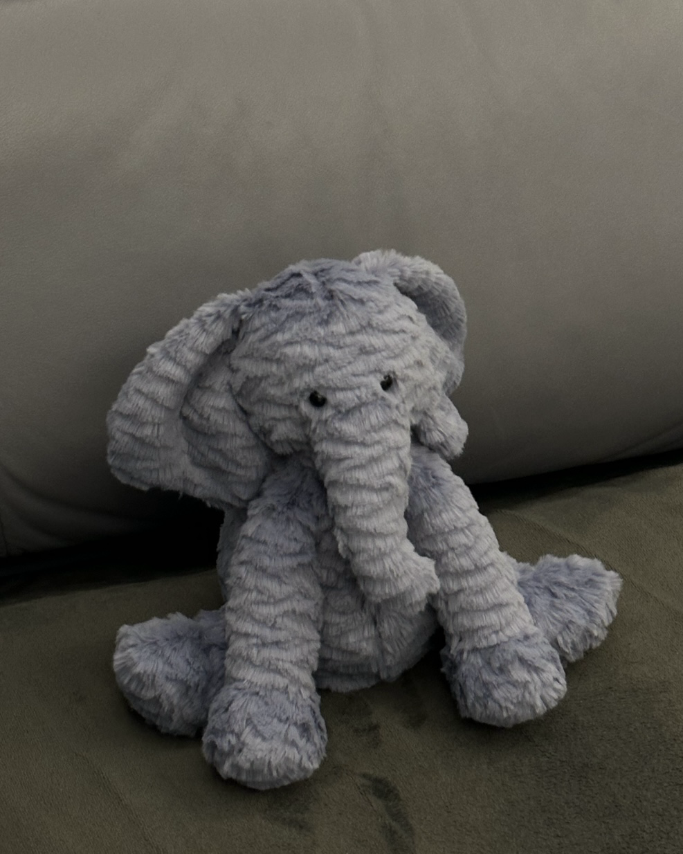 JELLYCAT 波浪毛系列 藍紫色 大象 娃娃 毛絨 玩偶 23cm