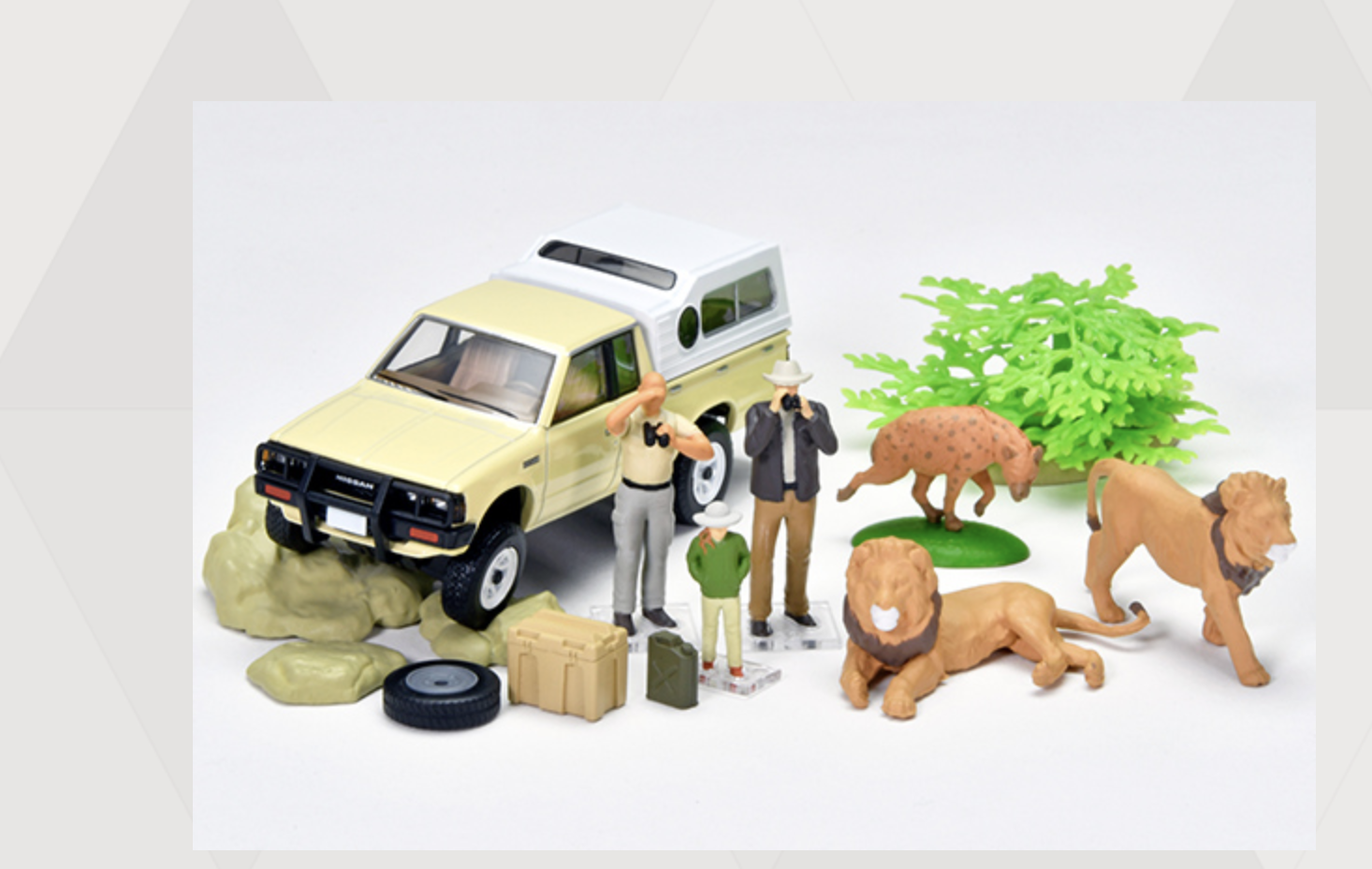 預訂 Pre Order - Tomytec KAIYODO x TLV Diocolle 64 # Car Snap 32a Safari 4 w/ NISSAN TRUCK 4×4