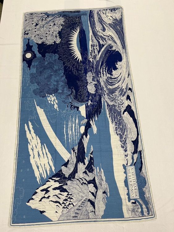 VK070 Scarfesia 藍色海景絲巾 70 x 190 cm 92%wool 8%silk
