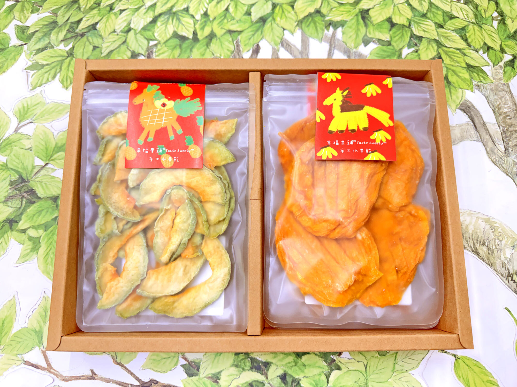 五福水果馬新年水果乾禮盒2格(6入/8入)