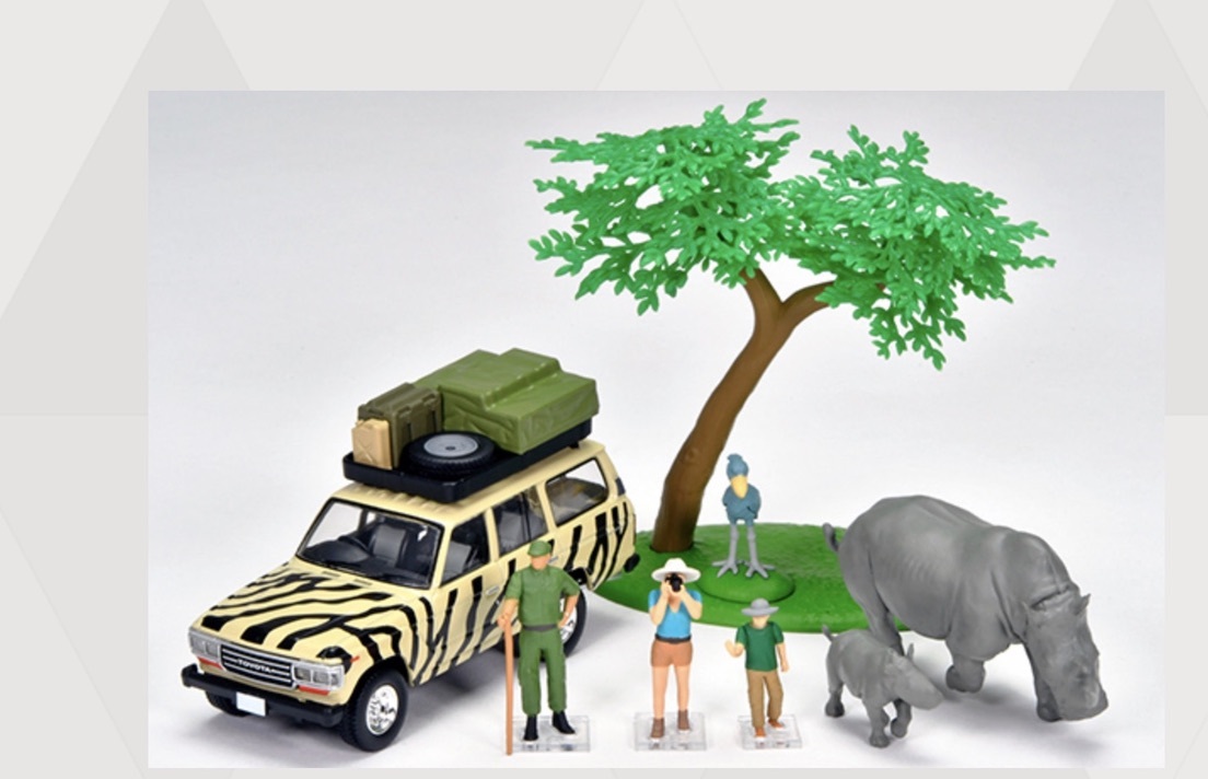 預訂 Pre Order - Tomytec KAIYODO x TLV Diocolle 64 # Car Snap 31a Safari 3 w/ Toyota LAND CRUISER 60