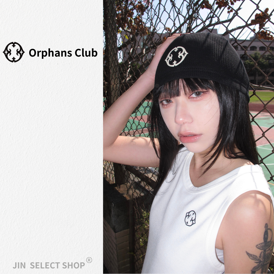 Orphans Club 華夫格Logo黑色冷帽 ‘’ Waffle Knit Logo Black Beanie