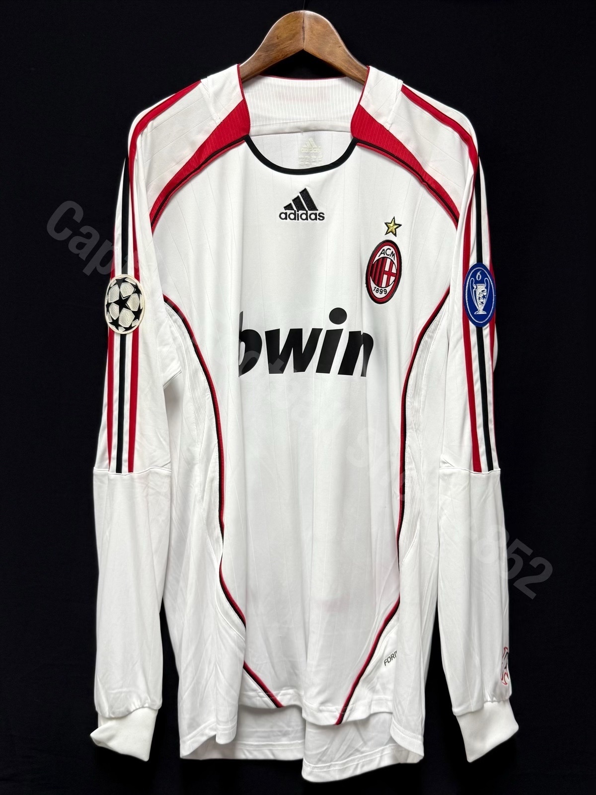 (Match Issue) AC Milan 2006-2007 UEFA Champions League Adidas L/S Away Match Issue Shirt #22 KAKA