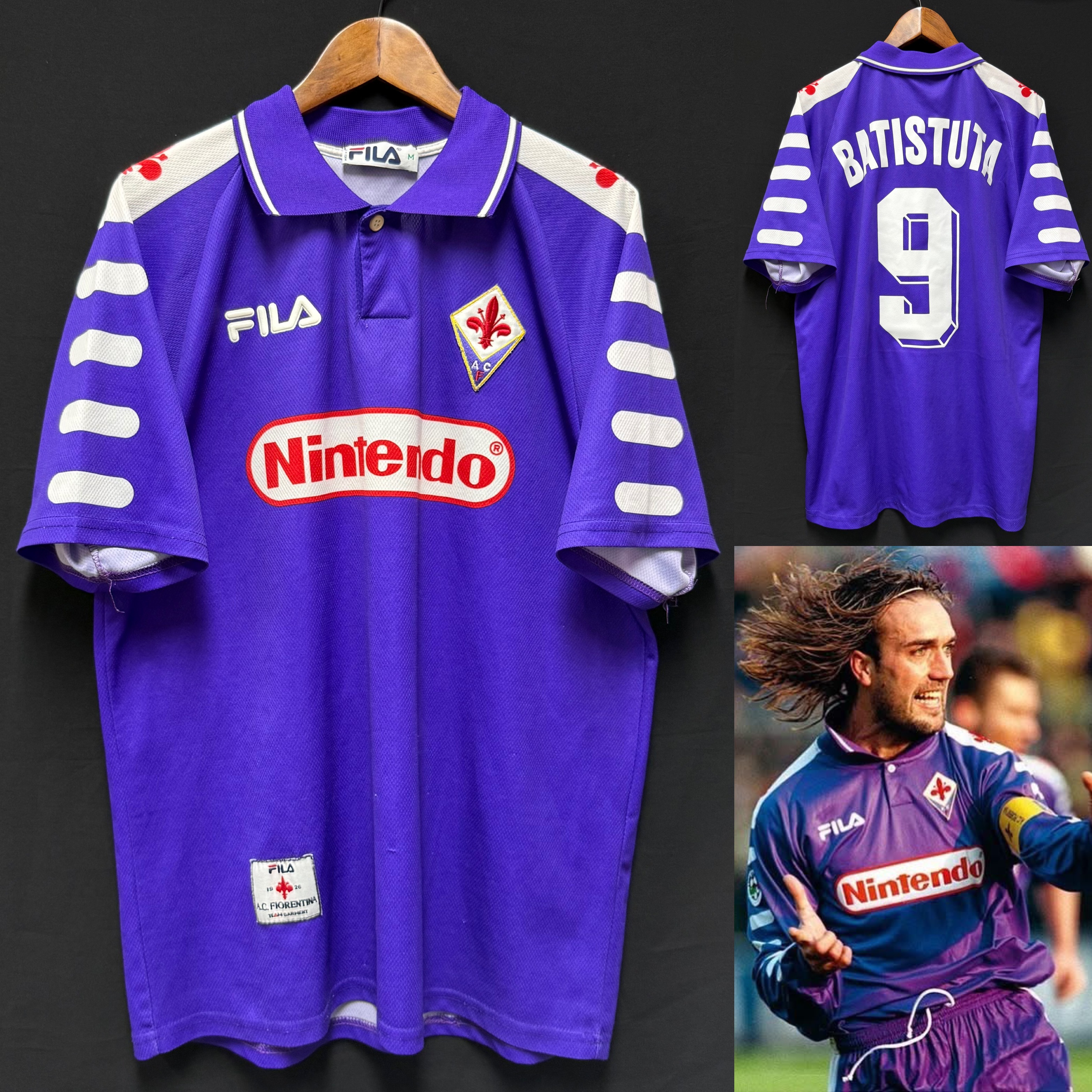 Fiorentina 1998-1999 Fila Home Shirt #9 BATISTUTA
