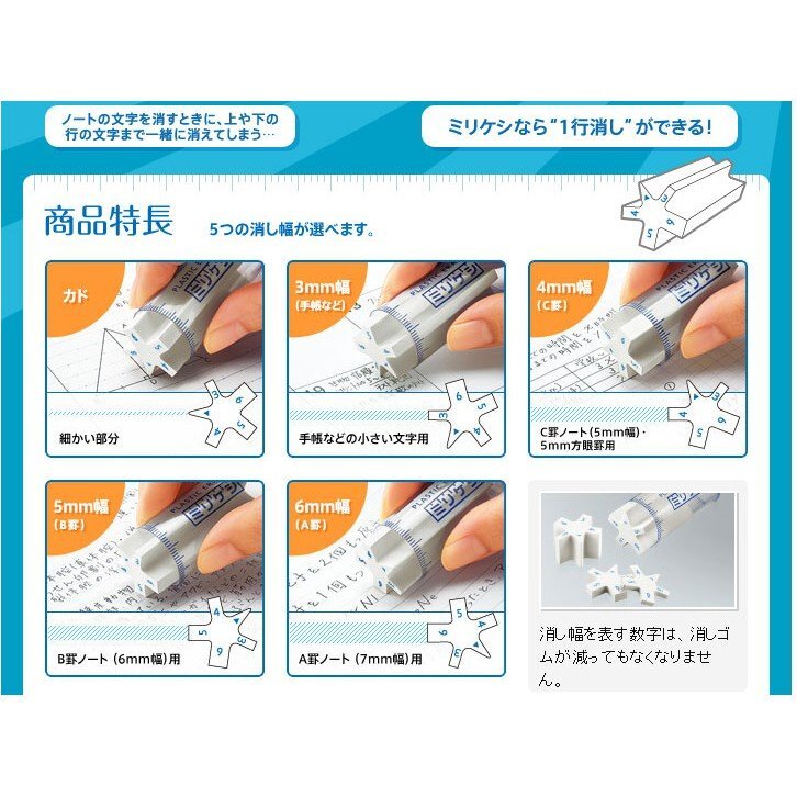 釐米橡皮擦 黑白 兩色｜KOKUYO 日本
