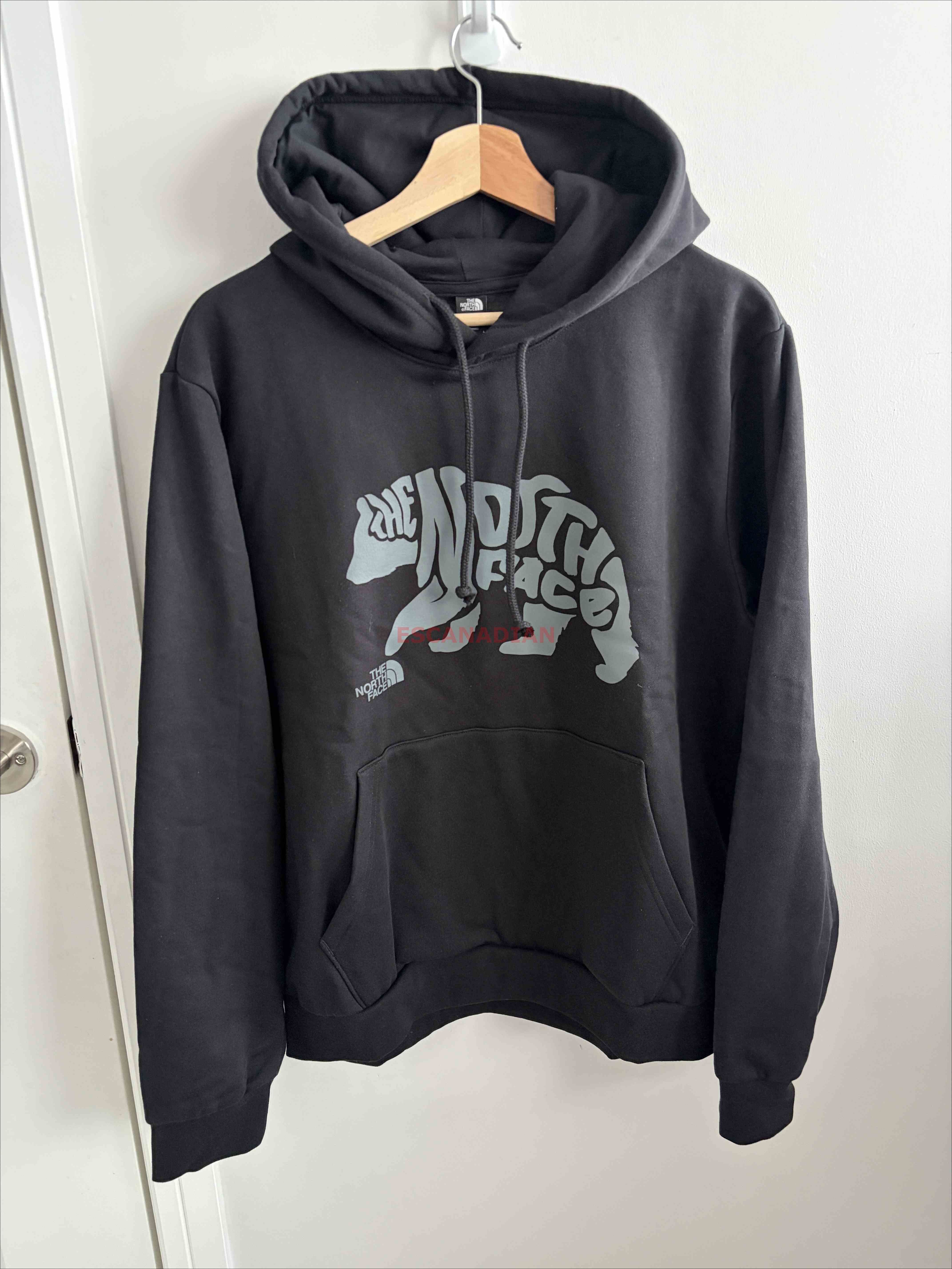 THE NORTH FACE 男大人 熊圖案 刷毛 帽TEE