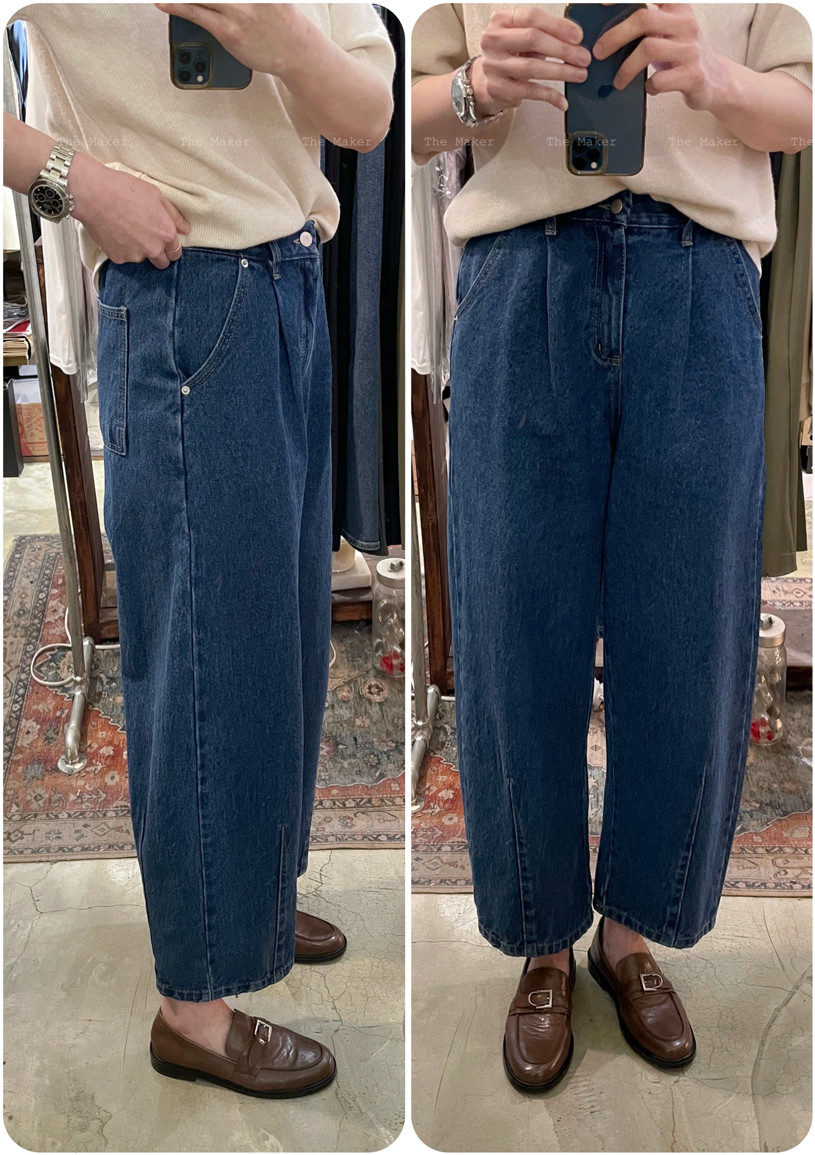 👖立體寬鬆繭型牛仔褲👖