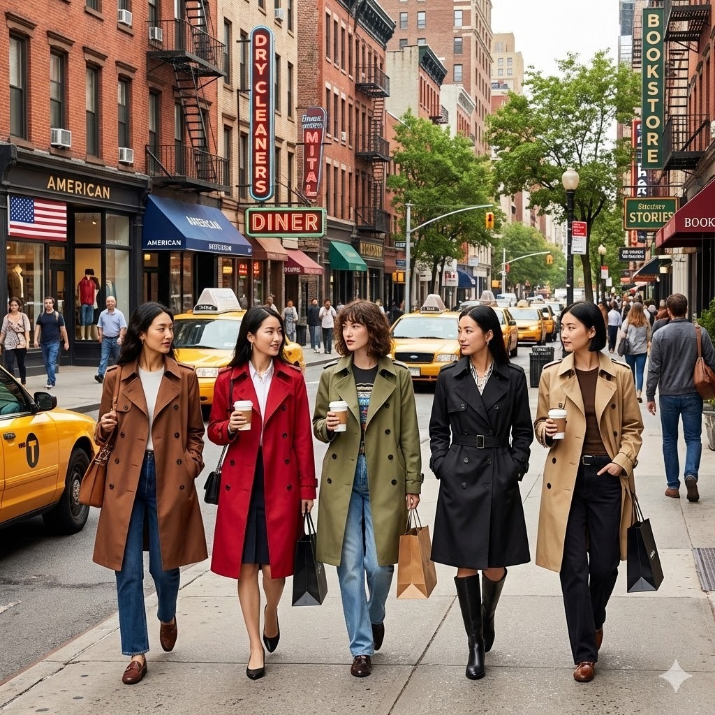 【預購】COACH H021257 女裝中長款風褸