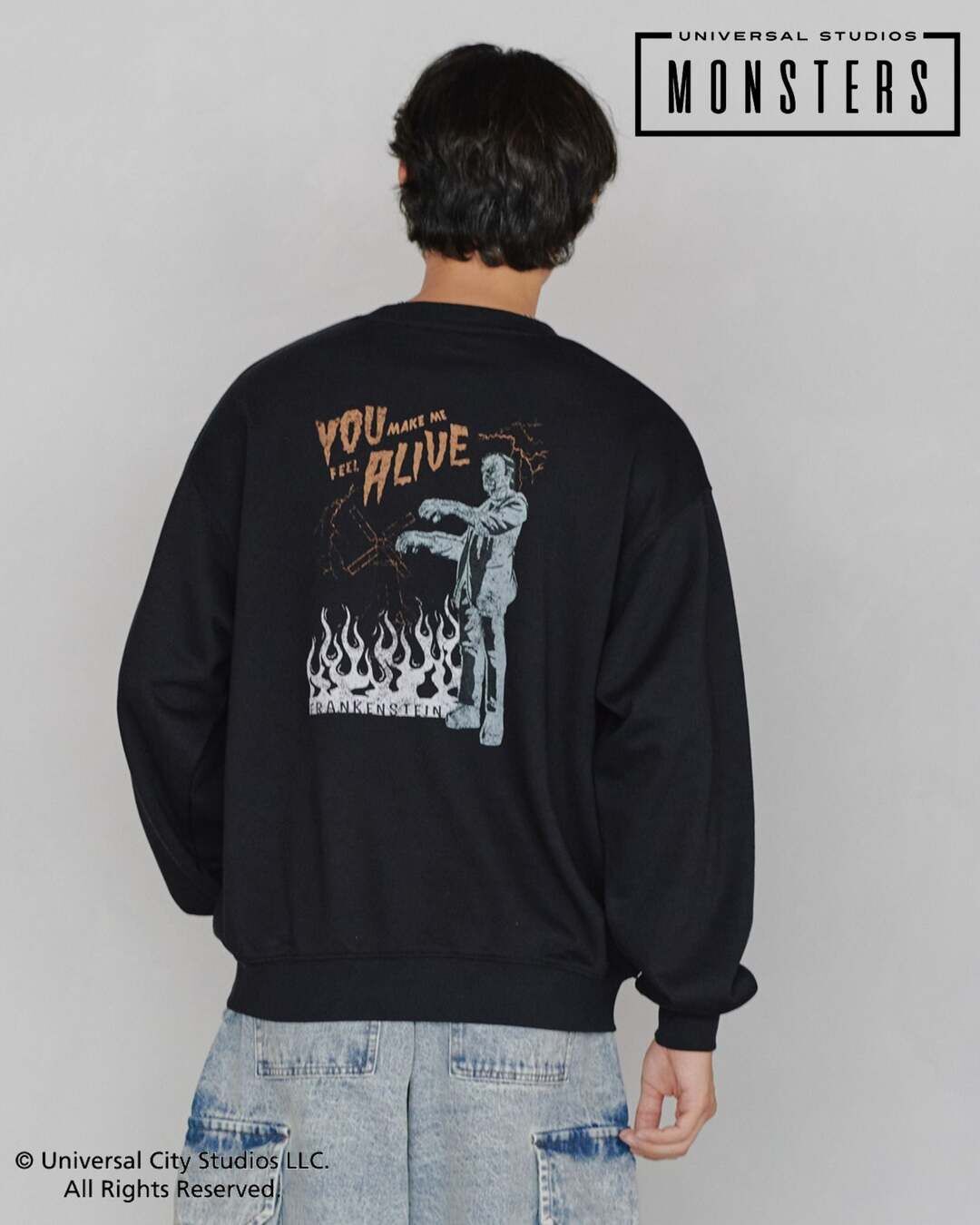 【UNIVERSAL MONSTERS】科學怪人刷舊圖大學TEE