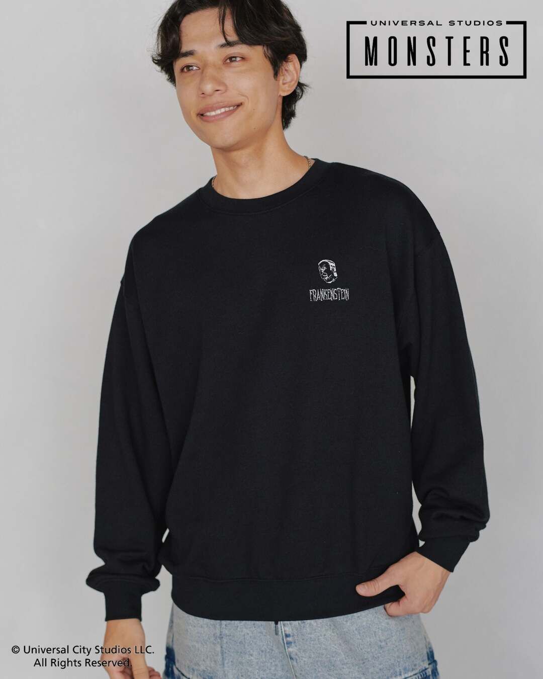 【UNIVERSAL MONSTERS】科學怪人刷舊圖大學TEE