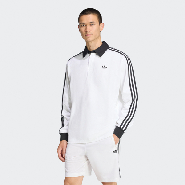 Adidas 愛迪達 3s Pl KE3575 男 Polo衫 運動上衣 休閒長袖 白 黑 亞版