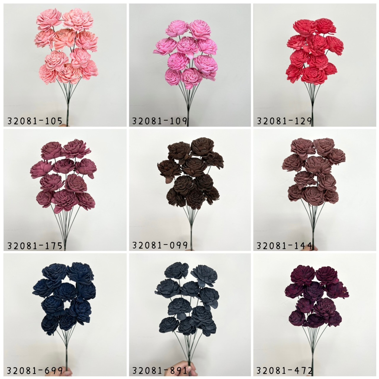 印度索拉玫瑰花(4cm) 32081系列