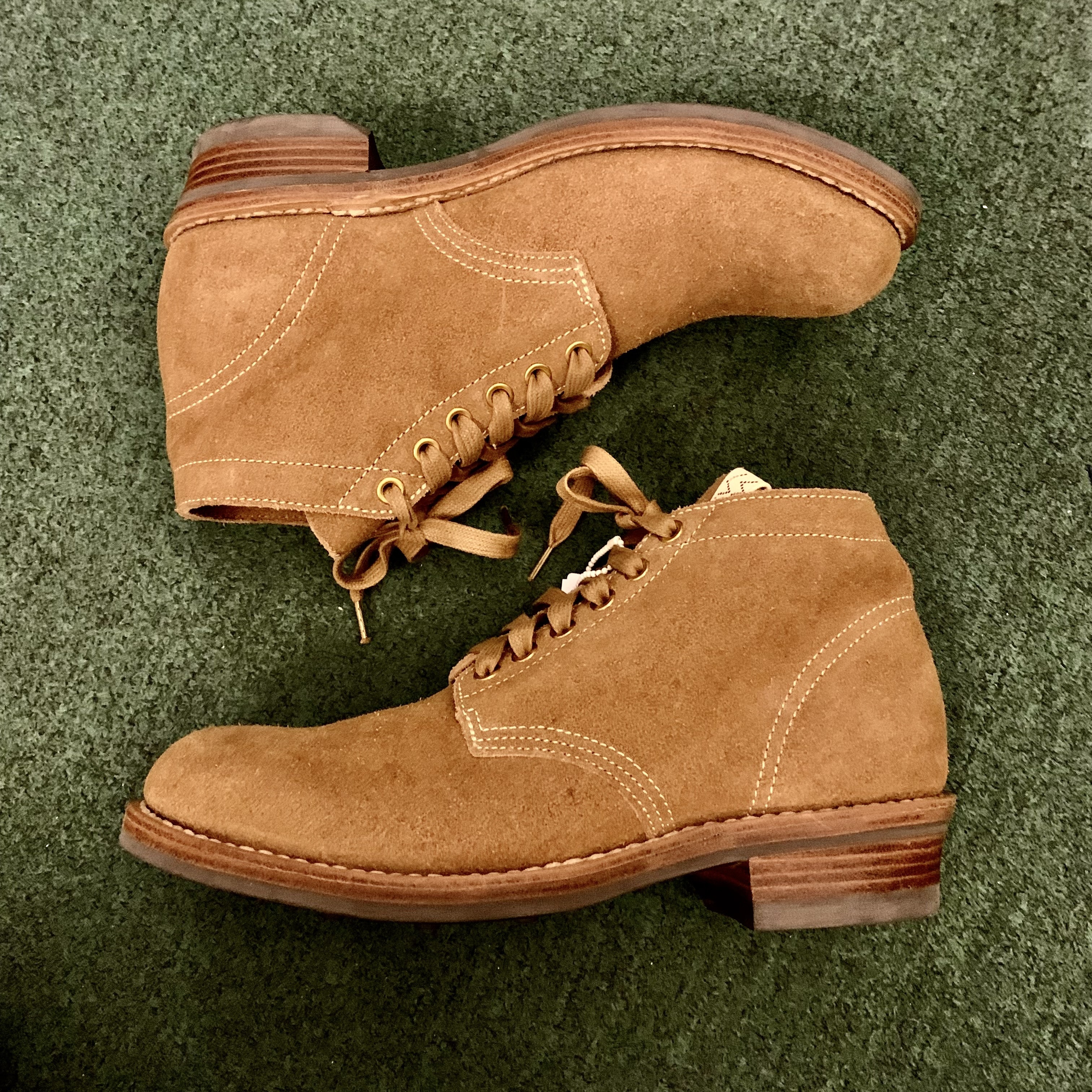 ON SALE: VISVIM BRIGADIER BOOTS-FOLK *COW SUEDE - CAMEL SIZE 8.5 IN STOCK NOW (現貨發售中)
