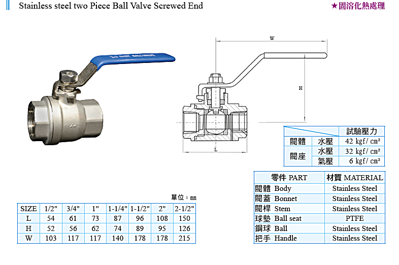 304-球塞閥2片式