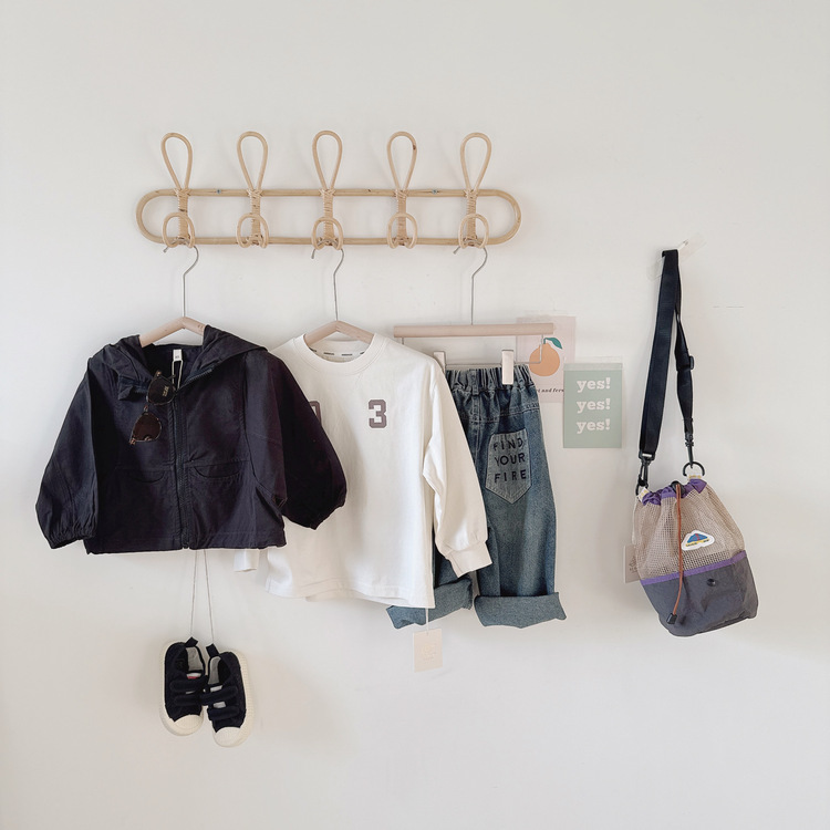 日系純色風衣外套