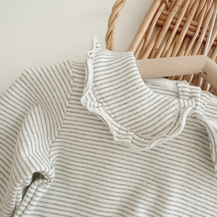 娃娃領條紋上衣