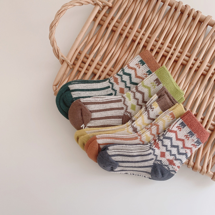 雙色紋路防滑襪祖