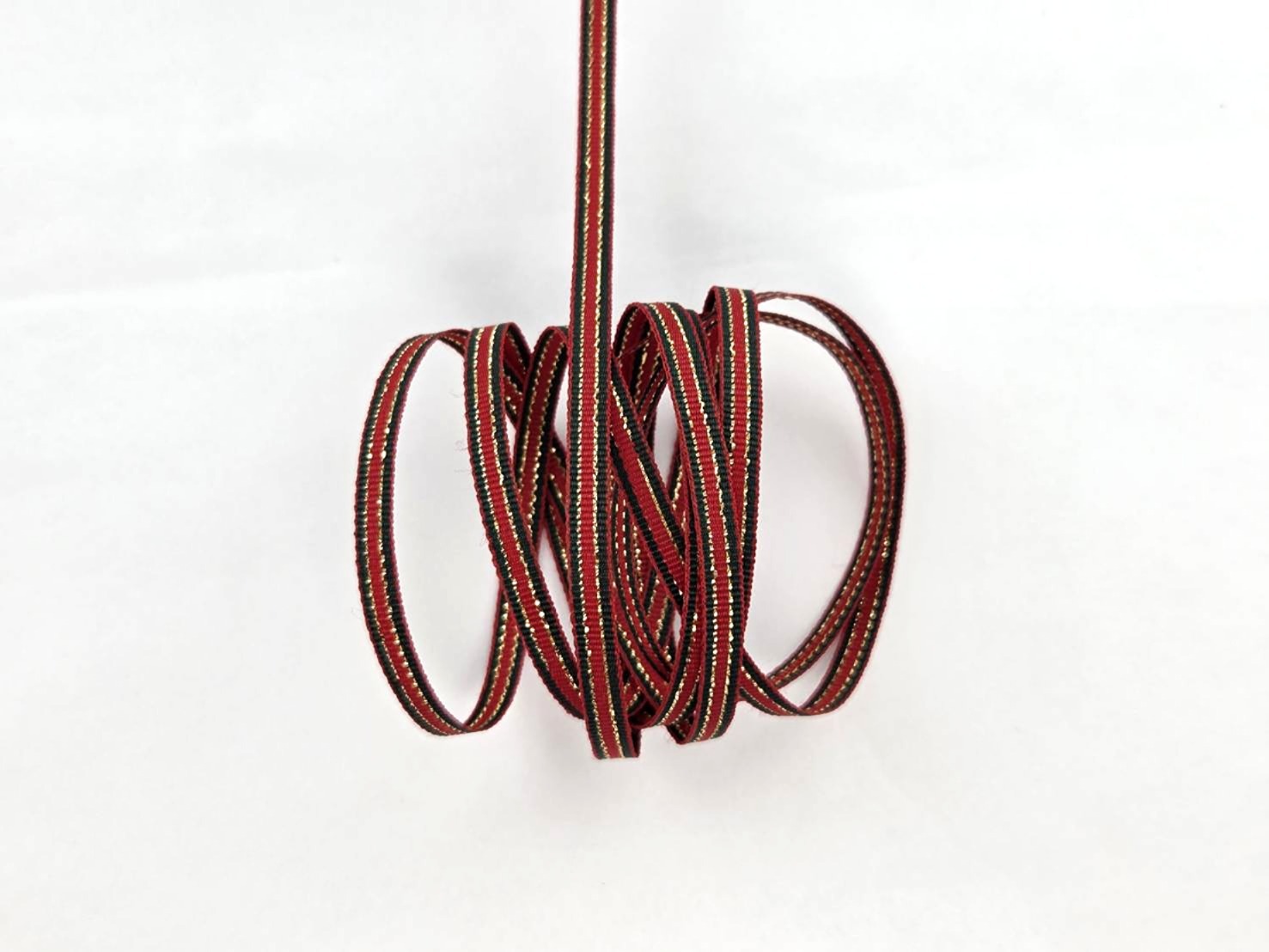 細金紅綠緞帶/平織/3mm_絕版Outlet