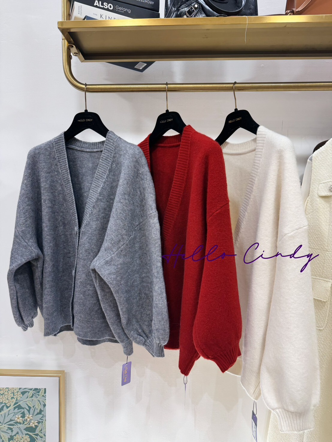 B02036 氣質滿分的氣質素雅單色微重磅針織外套