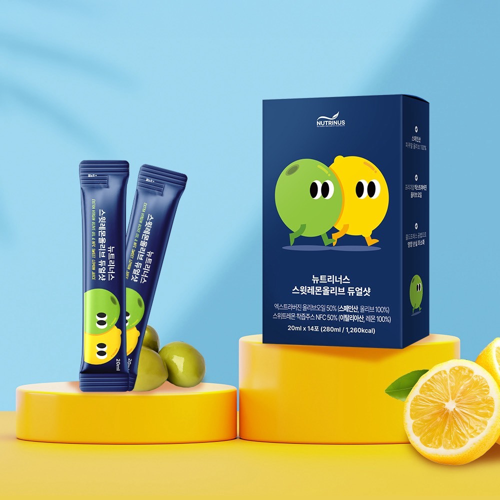 (預購商品)  韓國 Nutrinus 檸檬橄欖油 14入