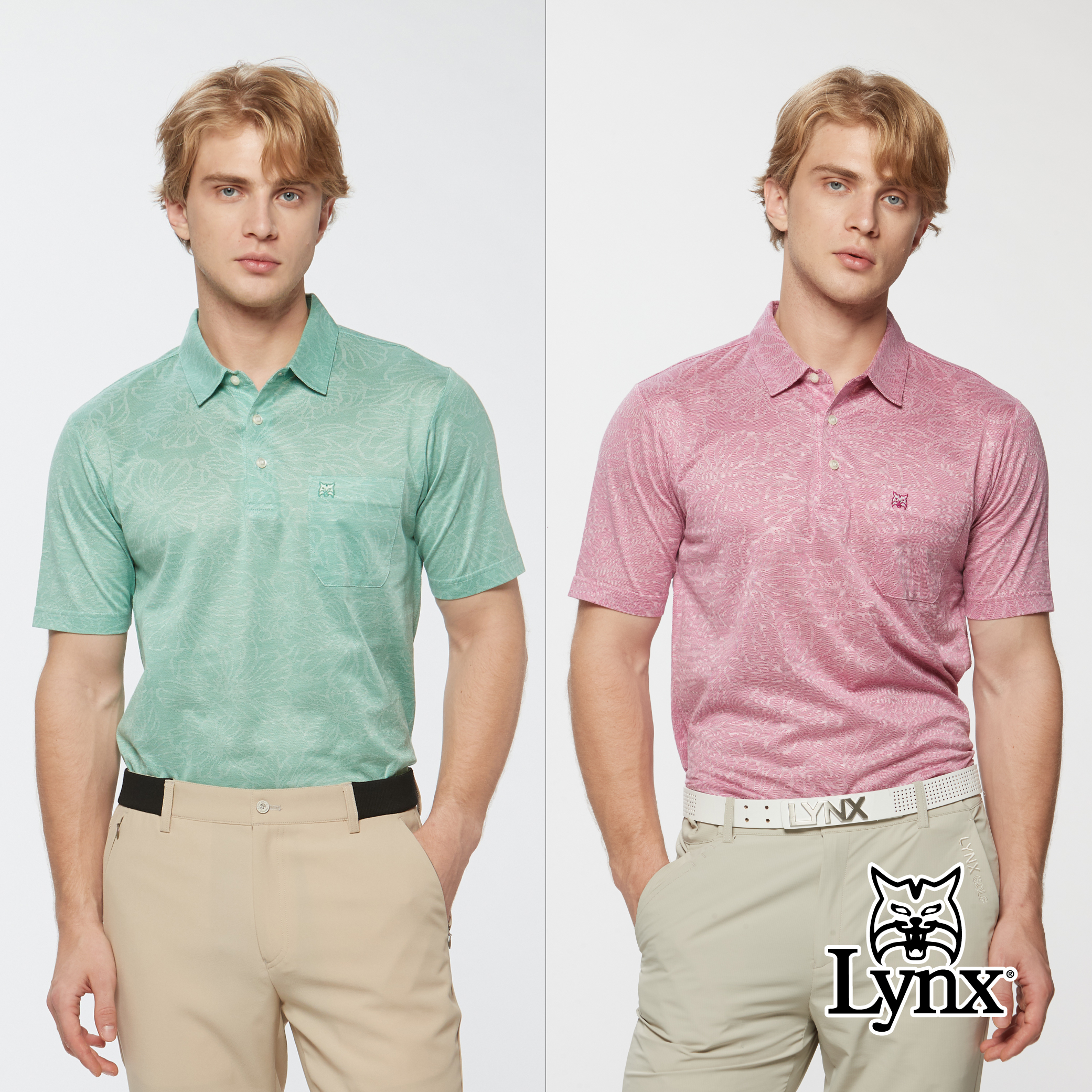 男款純棉進口布料花紗胸袋款短袖POLO衫